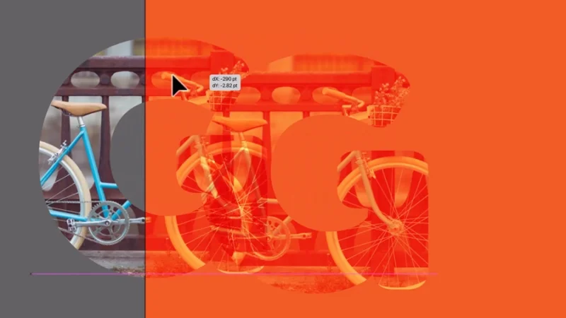 large g letter duplicate showing original colors outside artboard  in adobe illustrator