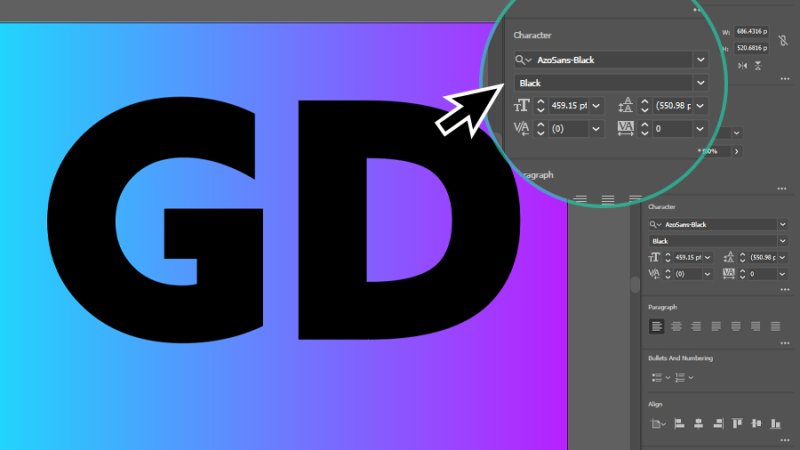 setting up text appearance settings in illustrator