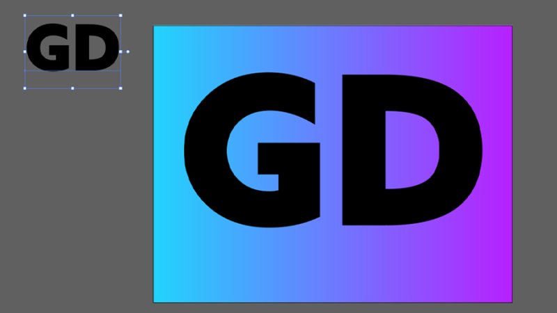 duplicating the g and d letters in illustrator